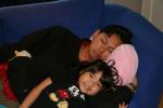 Daddy endorses the heart pillow. Yes, he is REALLY sleeping!