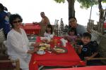 Eating at local beach restaurant