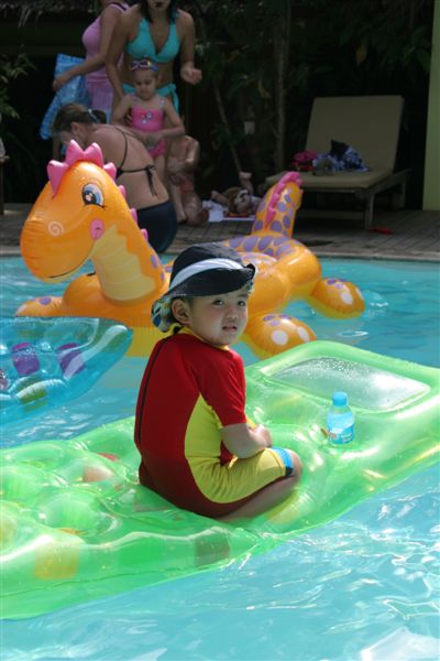 Floaties in the water