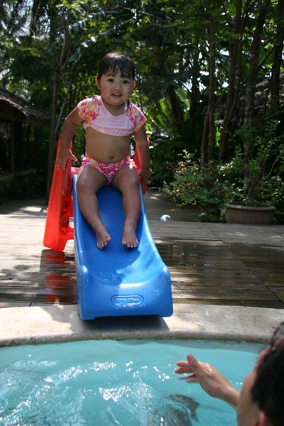 Hurry Kendra, before you bust the slide!