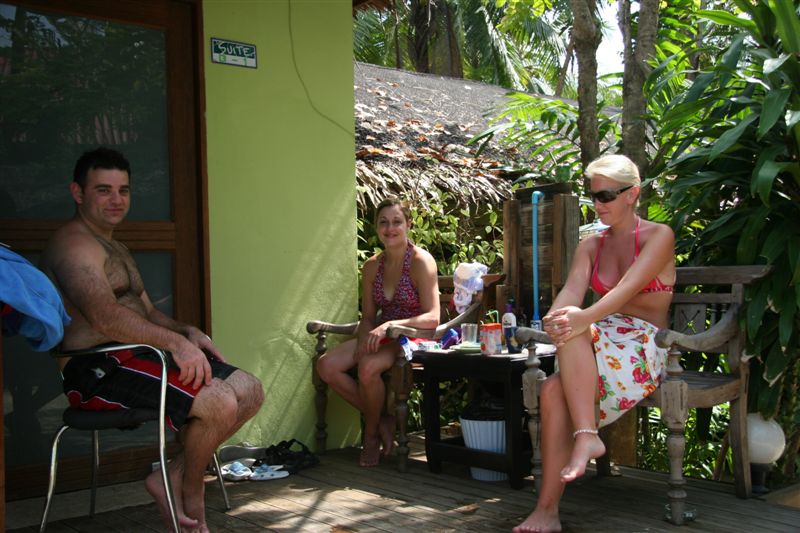 In front of the Ruggiero bungalow