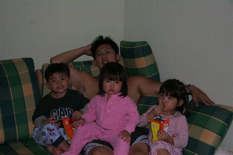 Chilling in our bungalow