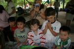 Cake cutting spectators