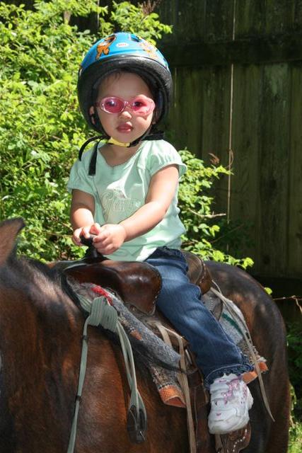 Mei Lin rides in style
