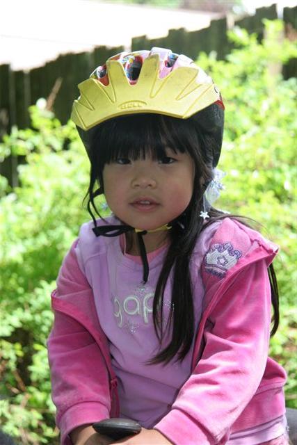 Samantha's turn to ride