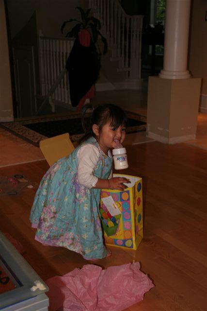 Milk break- this business of present opening is exhausting