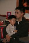 Aylwin comforts son who is petrified of the scarey mouse