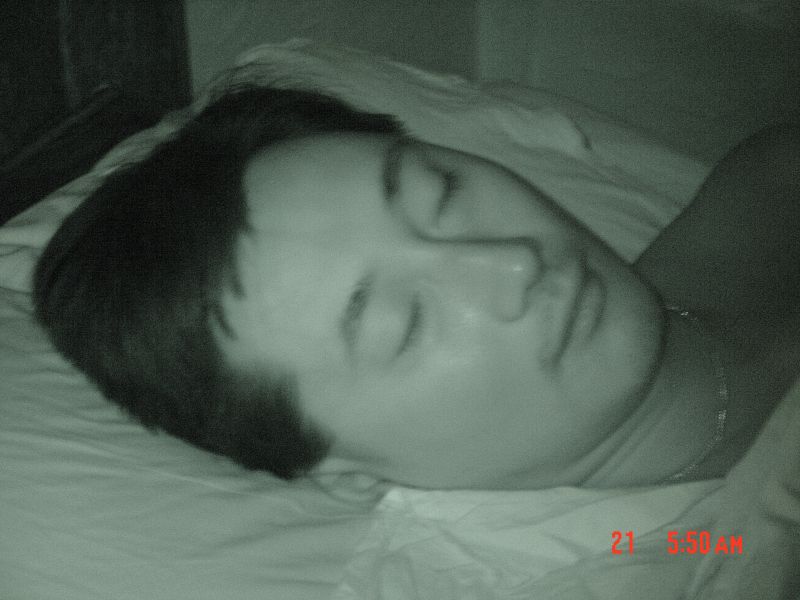 Finally Allen gets Alex sleeping!