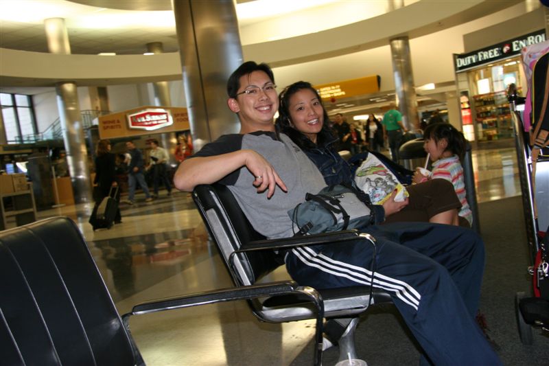 At LAX (LA airport) photo taken by Cameron - pretty good, huh?