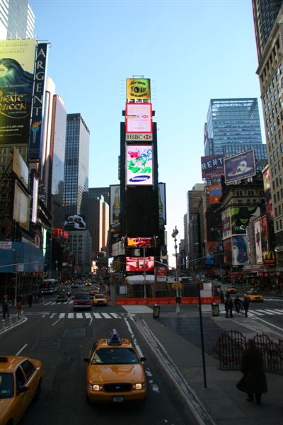 One end of times square