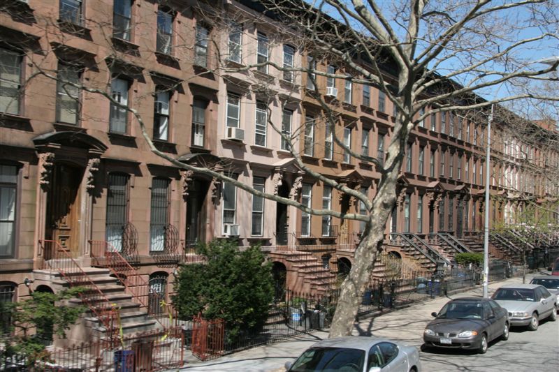 Looks like Sesame Street but these buildings are called Brownstone