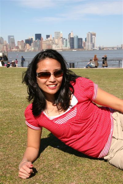 The grass is killing my elbow!