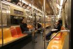Riding the subway during off-peak hours