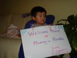 Cameron's welcomes Mommy and Kendra home from the hospital!