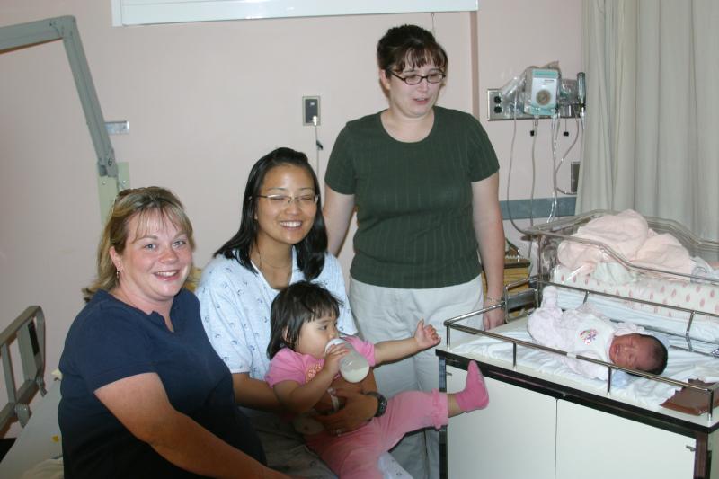 Jenn and Dana drop in to say hi!