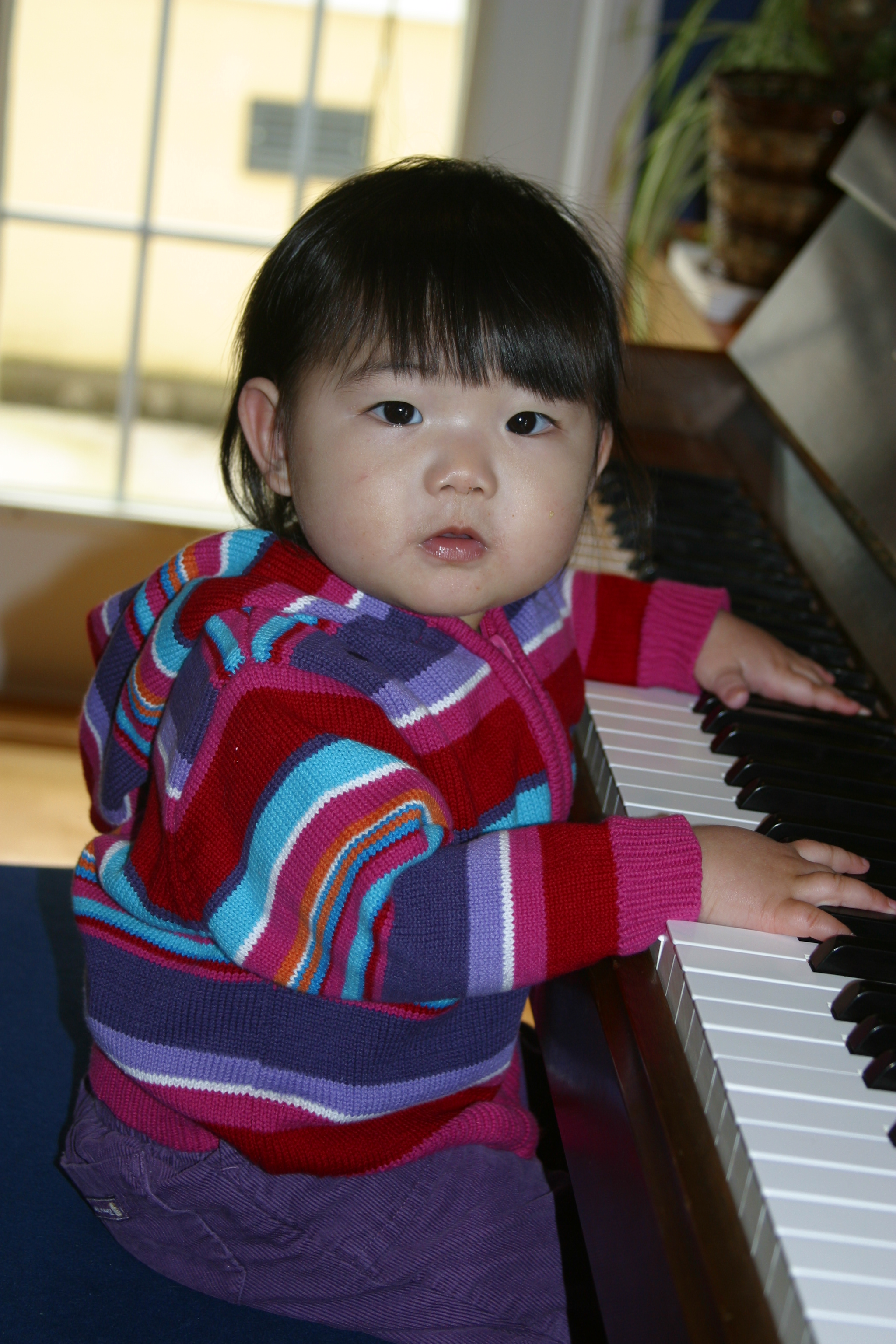 One day, I'll play piano like Mommy