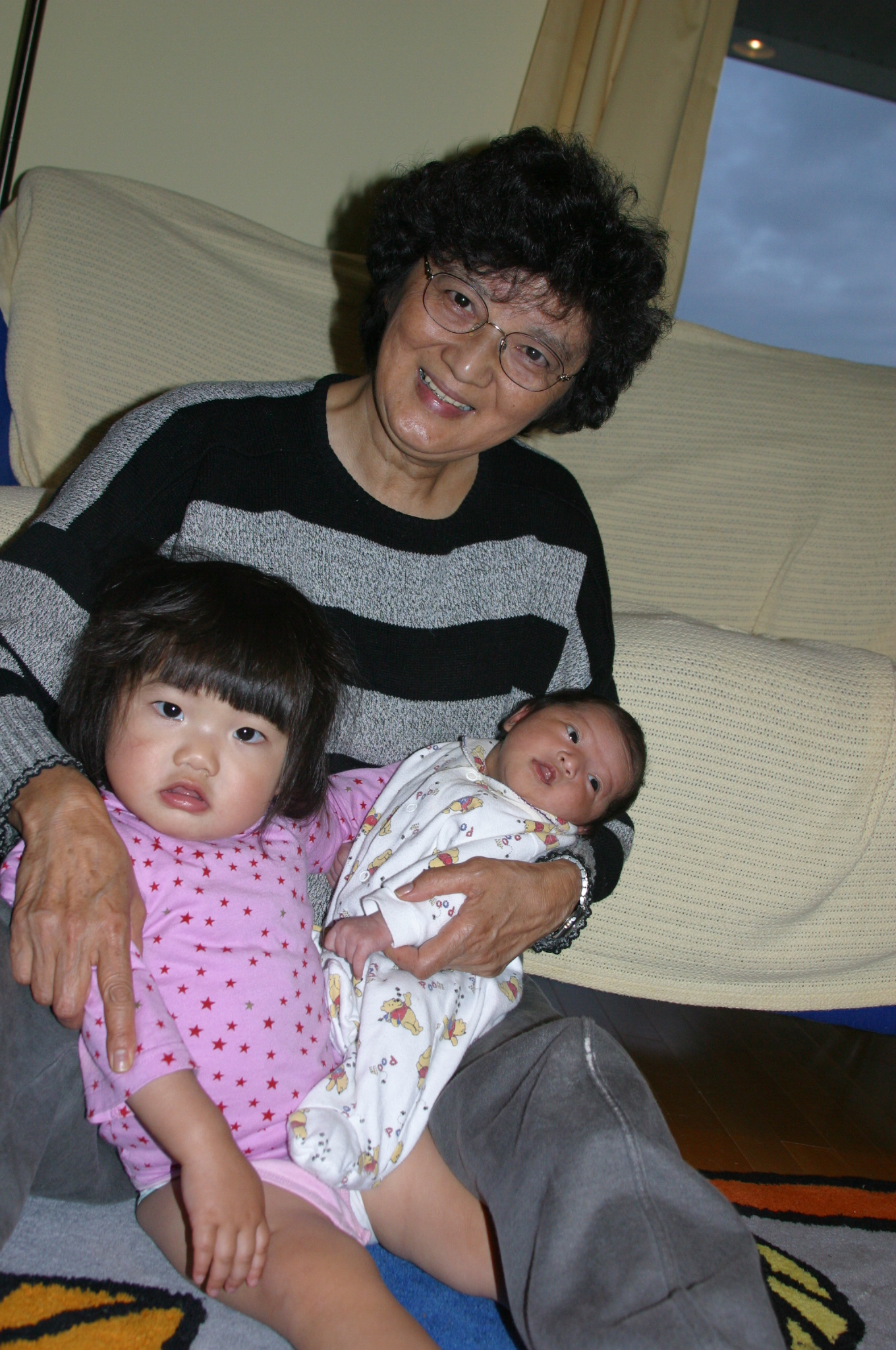 Grandma with her 2 grandaughters!