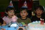 Cameron making a wish