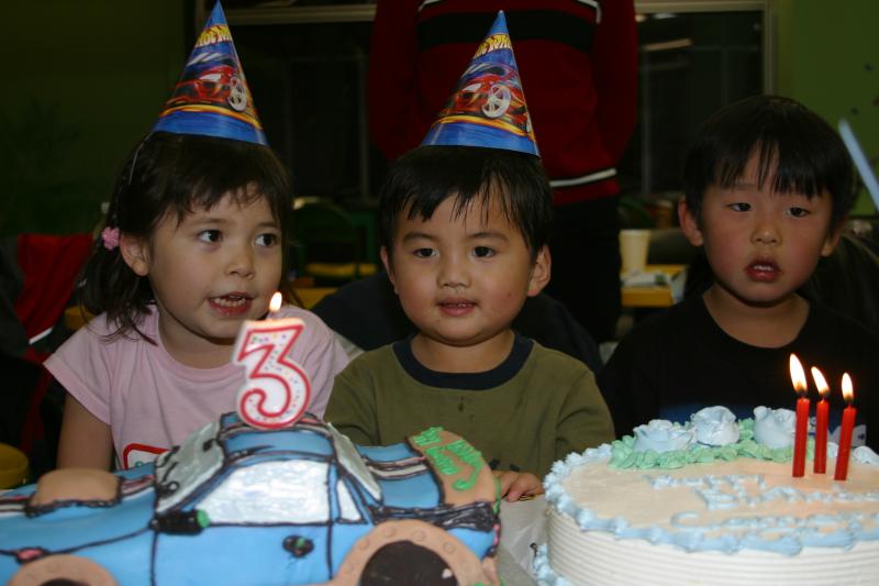 Cameron making a wish