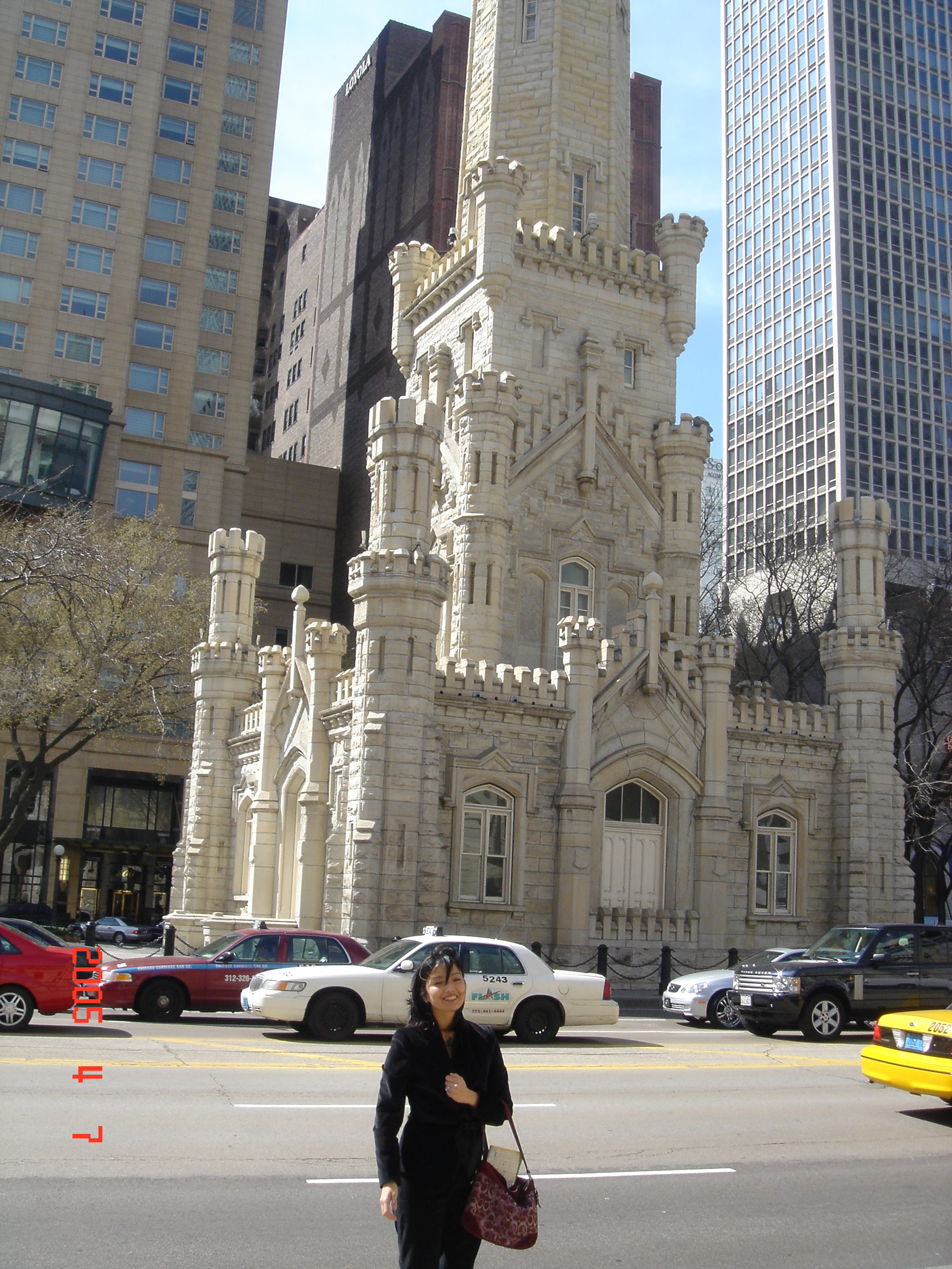 The Water Tower. Only building downtown to withstand the Great Chicago Fire of the 1800s.