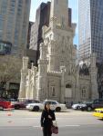The Water Tower. Only building downtown to withstand the Great Chicago Fire of the 1800s.
