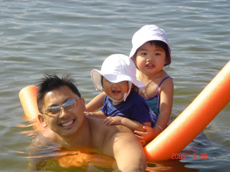 Daddy with his li'l girls