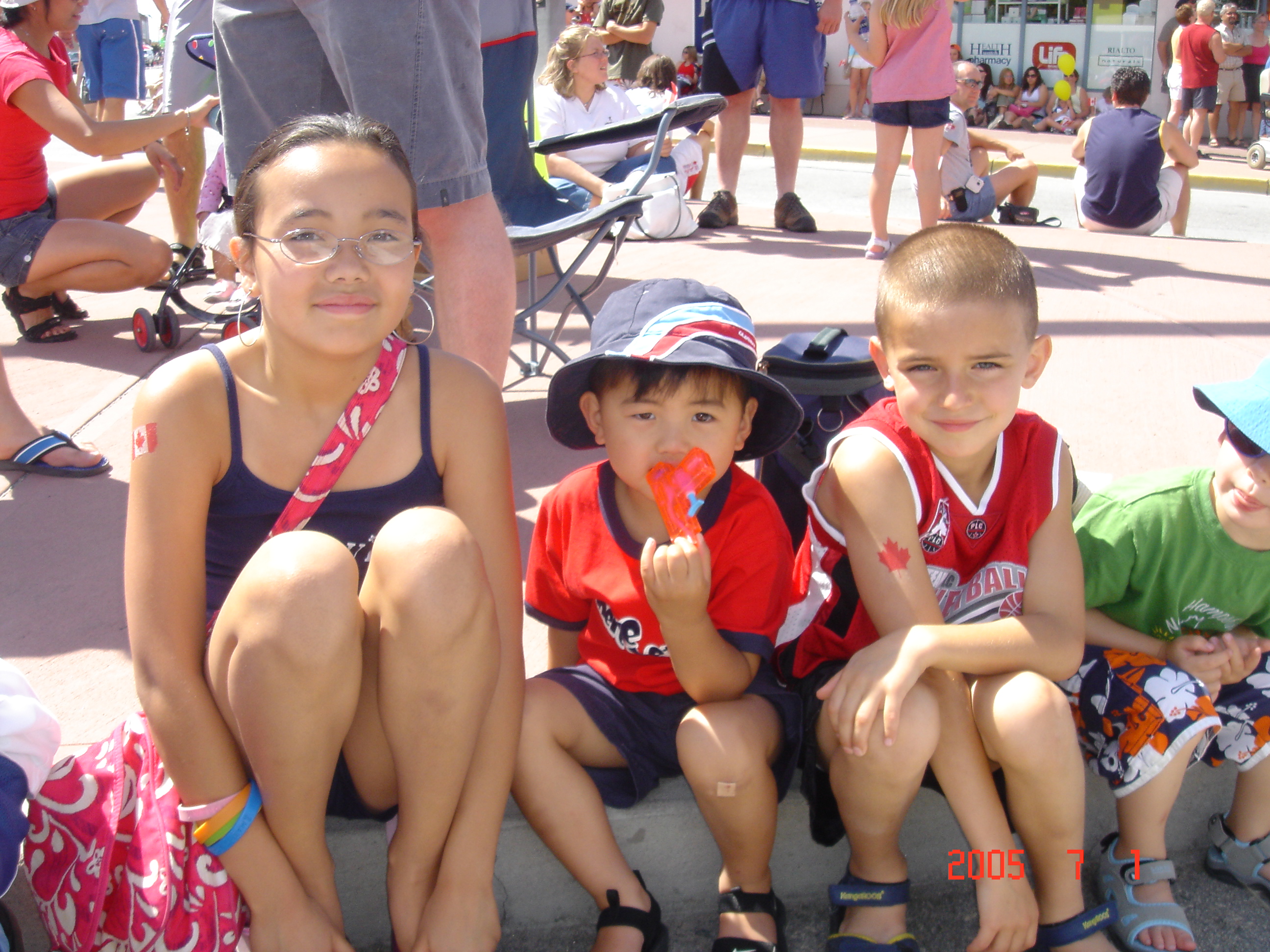 Cameron totes his trusty squirt gun, armed and dangerous