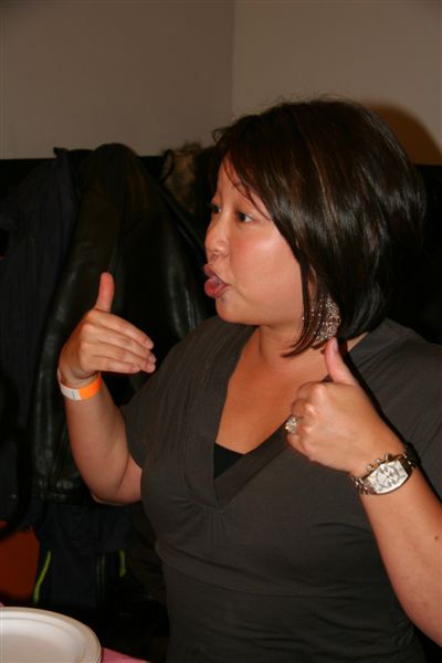 Yeah! She won the bid!