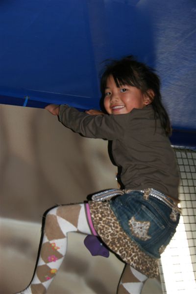 Kiki's ready to climb the Chief now...