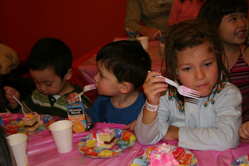 Sofia still has her braids from Thailand