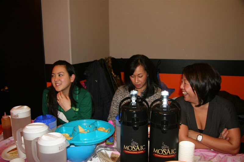 Guarding the coffee and beverage table