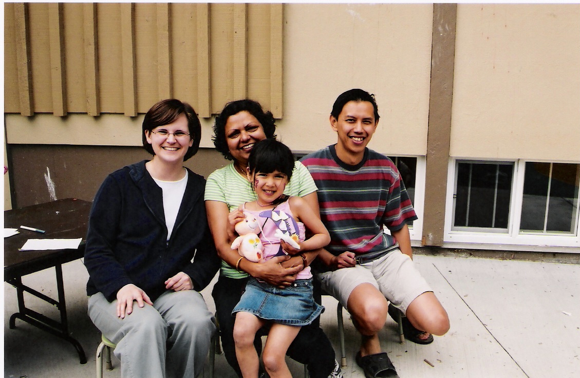 Monica, Mrs. Khare, Clare & Lukas - last day of pre school