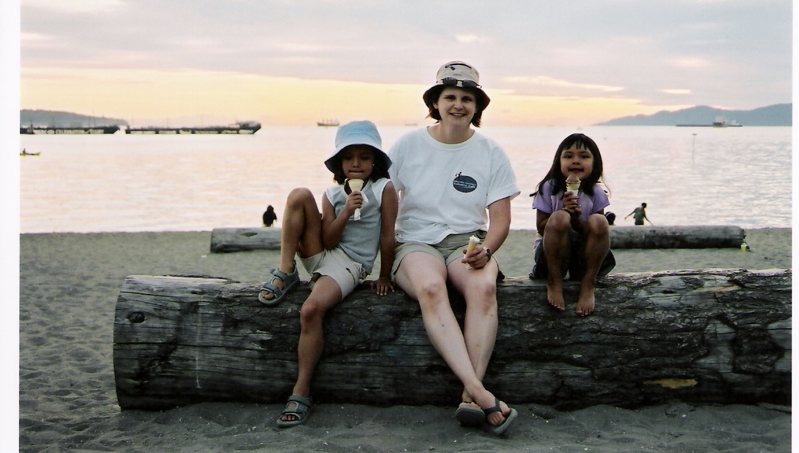 ice cream & sunset - english bay