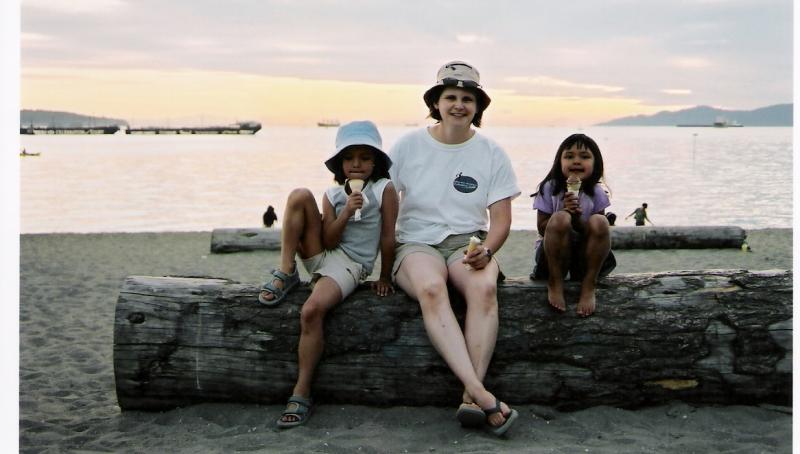 ice cream & sunset - english bay