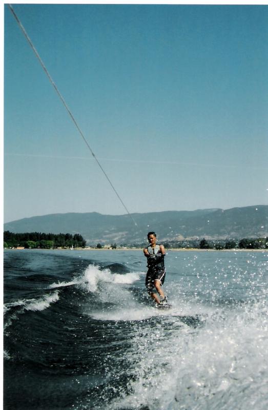 Lukas wakeboarding